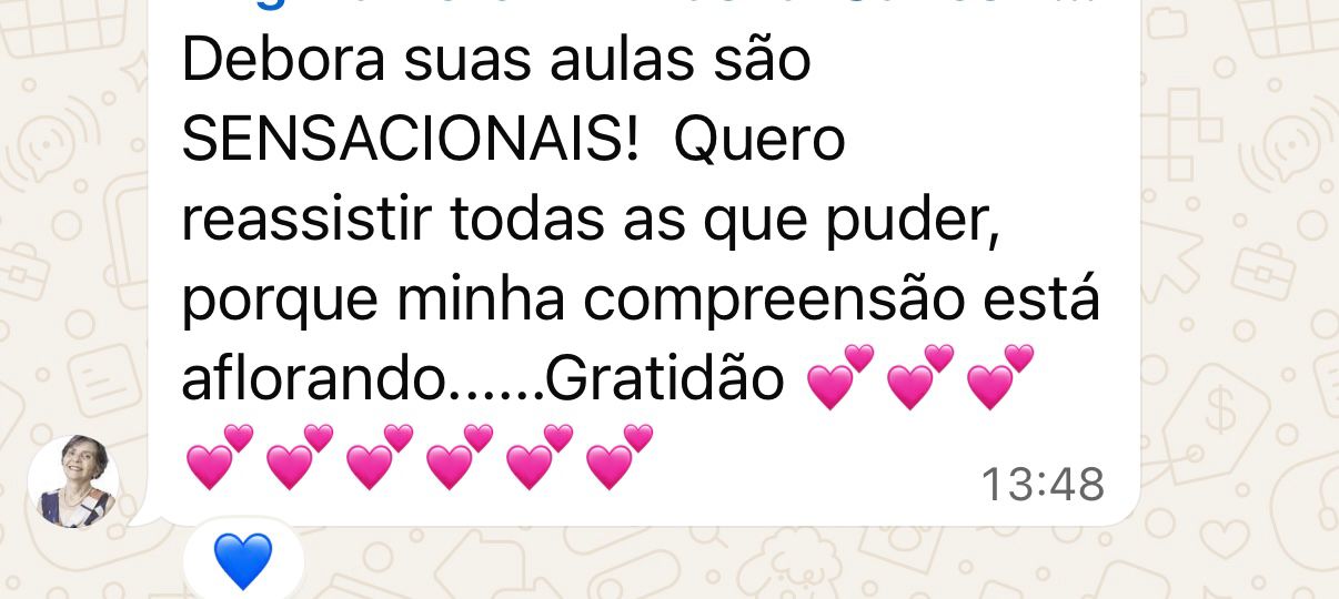 Depoimento escrito de participante sobre as aulas da mentoria